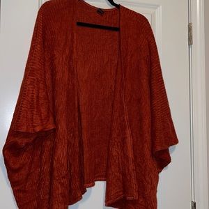 Terracotta Open Poncho
